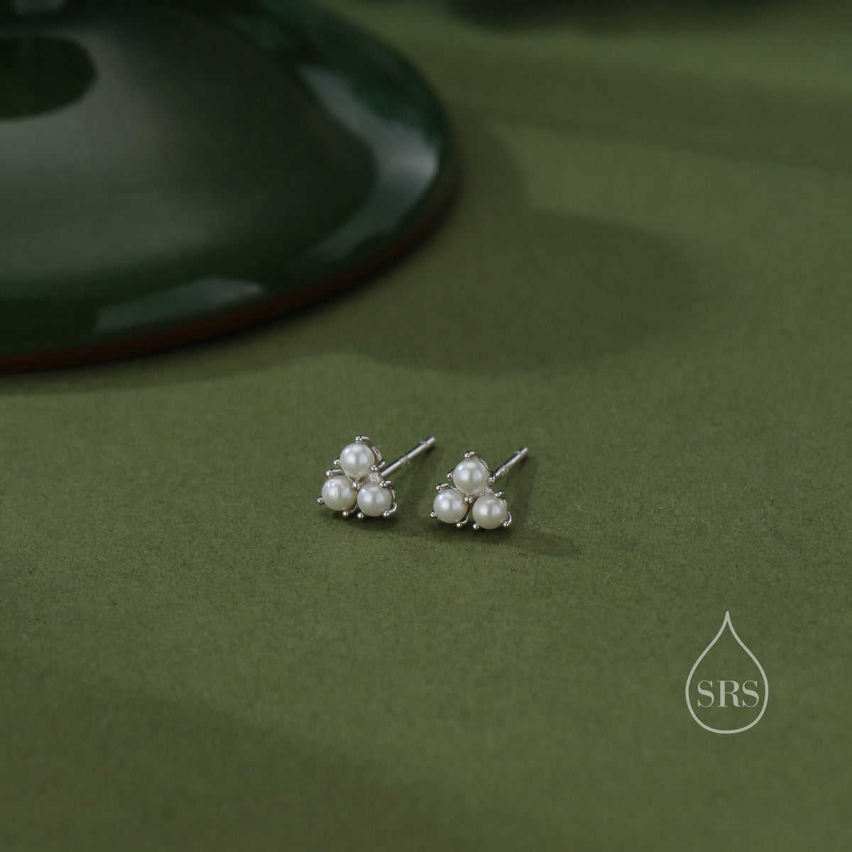 Pearl Trio Stud Earrings