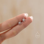 Black Widow Spider Enamel Stud Earrings in Sterling Silver, Silver or Gold,Animal Earrings, Nature Inspired, Insect Earrings
