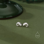 Chameleon Stud Earrings in Sterling Silver, Lizard Stud, Cute Animal Earrings, Nature Inspired Earrings