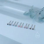 Extra Tiny 2mm Amethyst Purple CZ Stud Earrings in Sterling Silver, Silver or Gold, Barely Visible Stud Earrings, 2mm Purple Earrings