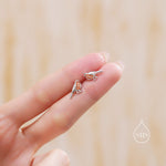 Crystal Robin Bird Stud Earrings in Sterling Silver, British Bird Earrings, Nature Inspired Animal Earrings, CZ Robin Stud