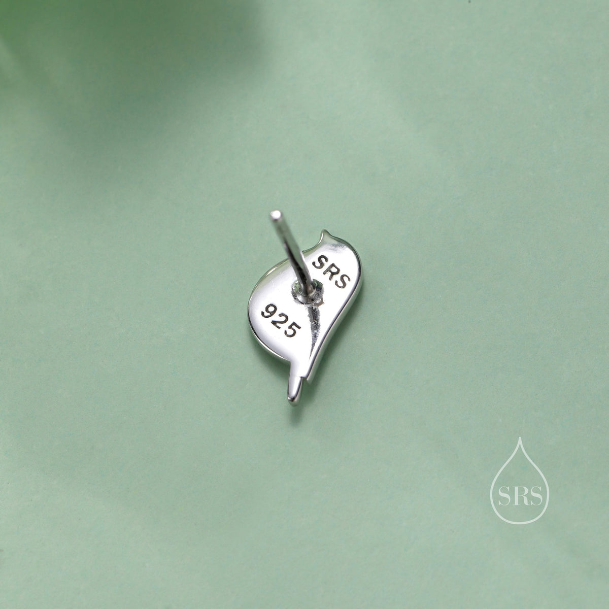 Cute Robin Bird Stud Earrings in Sterling Silver, Partial Rose Gold Coating, British Garden Bird Earrings, Nature Inspired Animal Earrings