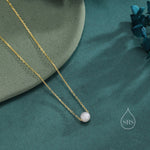 Single Freshwater Pearl Necklace in Sterling Silver, Silver or Gold, Natural Pearl Necklace, Single Pearl Necklace, Genuine Pearl Necklace