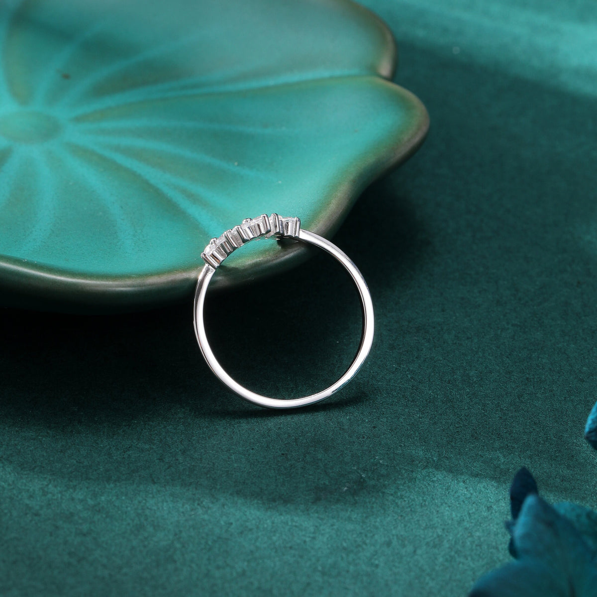 Hydrangea Bouquet CZ Flower Motif Ring