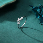 Hydrangea Bouquet CZ Flower Motif Ring
