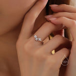 Hydrangea Bouquet CZ Flower Motif Ring