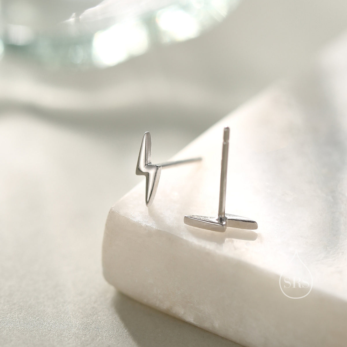 Small Lightning Bolt Stud Earrings