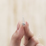 Starburst Ear Crawler Earrings in Sterling Silver - Star Crawler Earrings - Silver or Gold or Rose Gold - North Star Ear Climbers Earrings