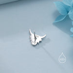 Dainty Highland Cow Stud Earrings in Sterling Silver, Silver or Gold , 2D Bull Earrings, Cow Earrings, Scottish Design