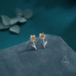 Daffodil Stud Earrings in Sterling Silver, Tiny Flower Earrings, Two Finishes, Daffodil Earrings, March Birth Flower
