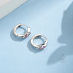 Tiny Rhombus Tourmaline Pink CZ Huggie Hoop in Sterling Silver, Silver or Gold, Minimalist Simple Kite Shape CZ Hoop Earrings