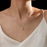 Emerald Cut 1ct Moissanite Pendant Necklace