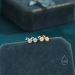Brilliant Cut 4mm CZ Six Prong 18G Screw Back Earrings in Sterling Silver