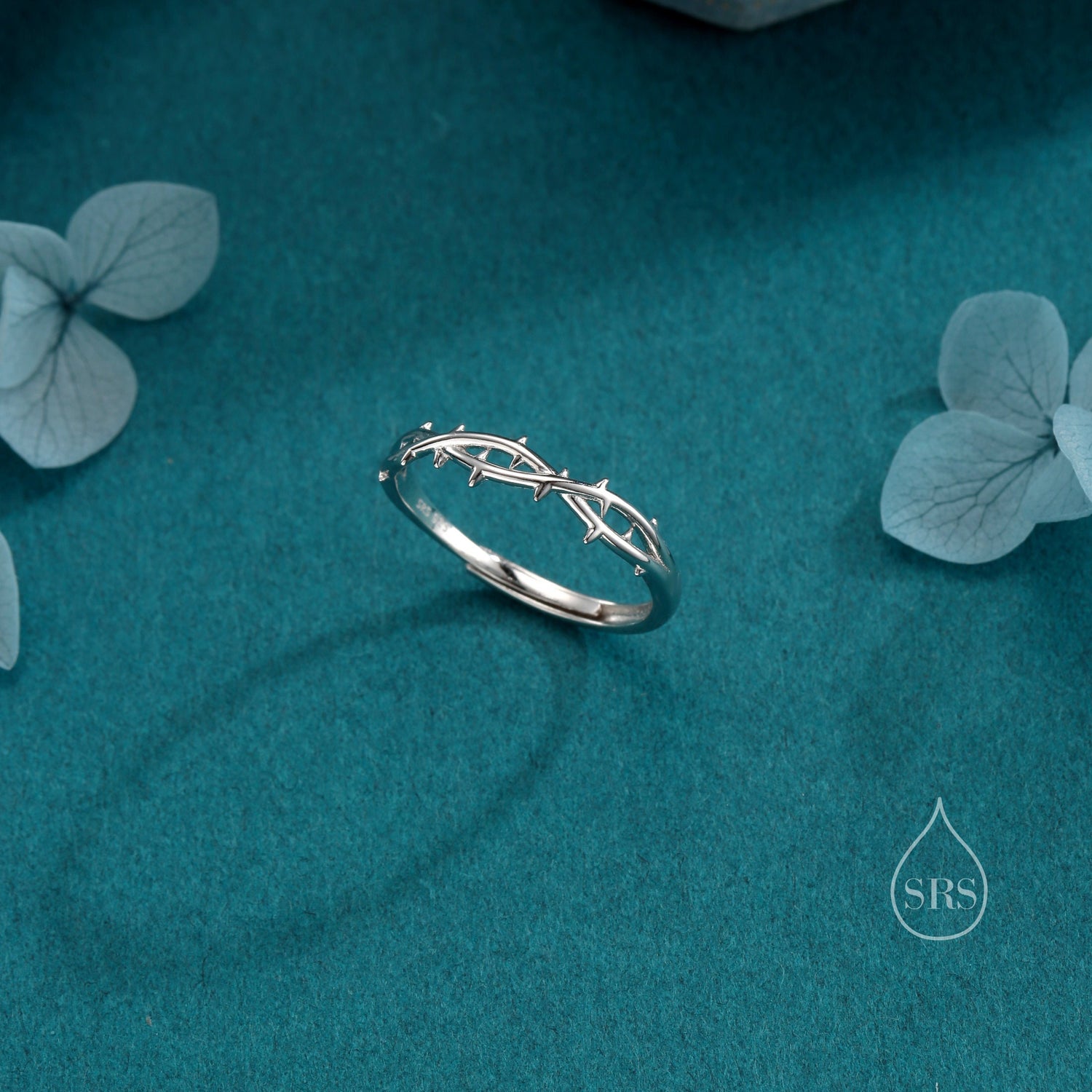 Intertwining Rose Thorn Ring