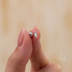 Tiny Marquise CZ Screw Back Earrings in Sterling Silver, Silver or Gold, Stacking Earrings, Barbell Earrings, Helix Earrings