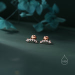 Tiny Shooting Star CZ Internally Threaded Flat Back/Screw back(Barbell)/ Stud Earrings in Sterling Silver, Star Earrings, Piercing Jewellery