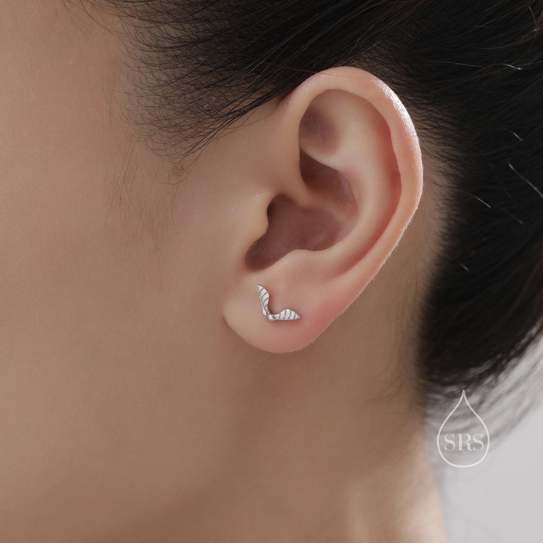 Sycamore Seed Stud Earrings in Sterling Silver, Nature Inspired Leaf Earrings - Maple Leaf Earrings, Silver Gold or Rose Gold