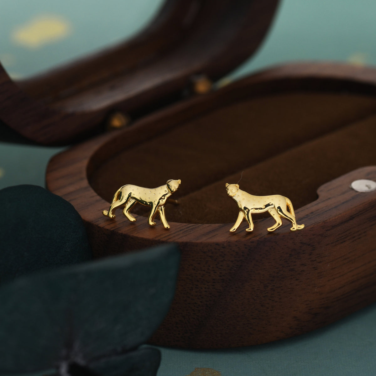 Tiny Leopard Stud Earrings