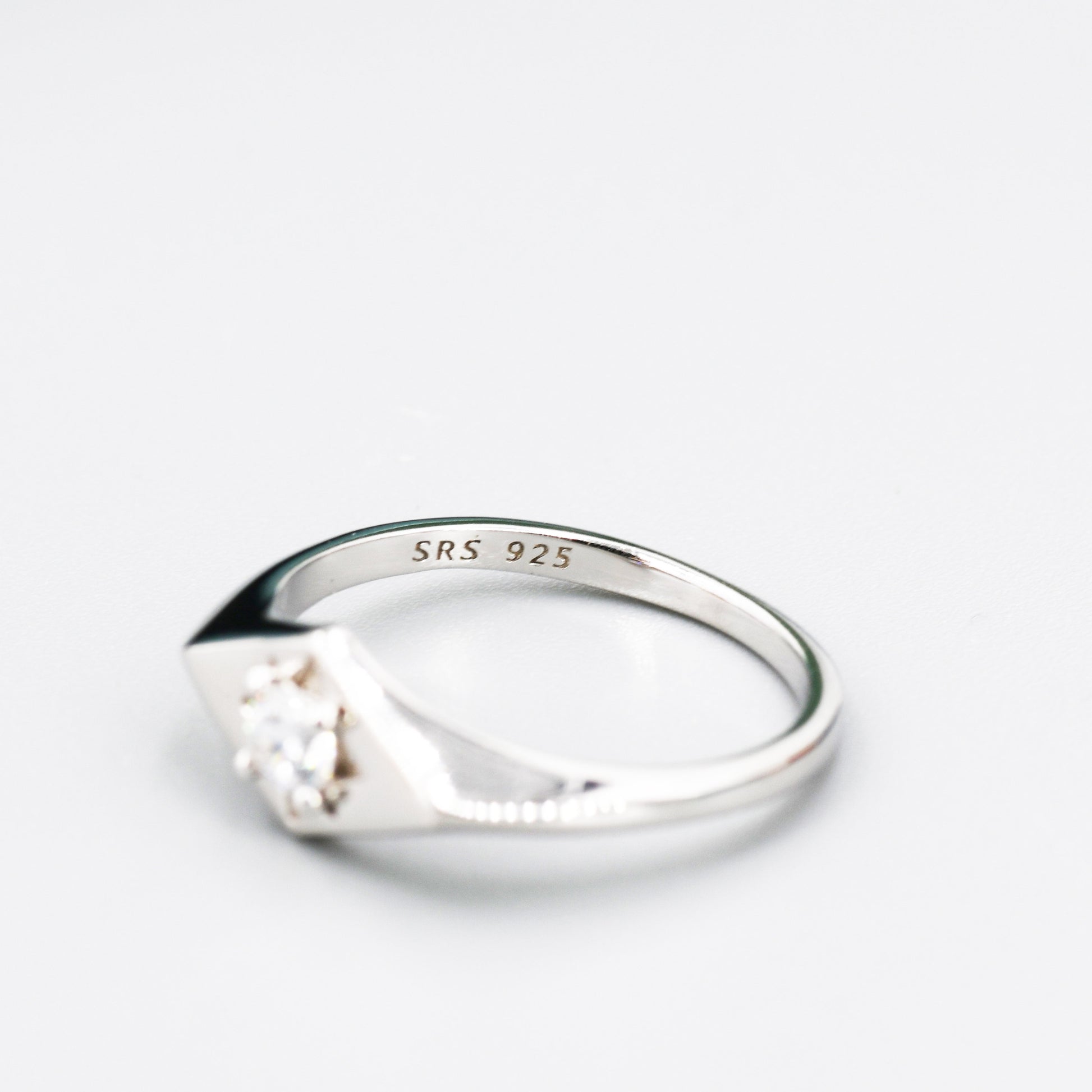 Kite Signet Ring in Sterling Silver, Silver or Gold, Starburst Ring, Rhombus Ring, Statement Ring US 5 - 8