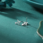 Bow and Arrow Stud Earrings in Sterling Silver, Silver or Gold or Rose Gold, Bow and Arrow Earrings