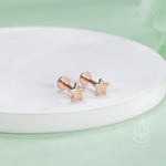 Tiny Star Internally Threaded Flat Back/Screw back(Barbell)/ Stud Earrings in Sterling Silver, Star Earrings, Piercing Jewellery