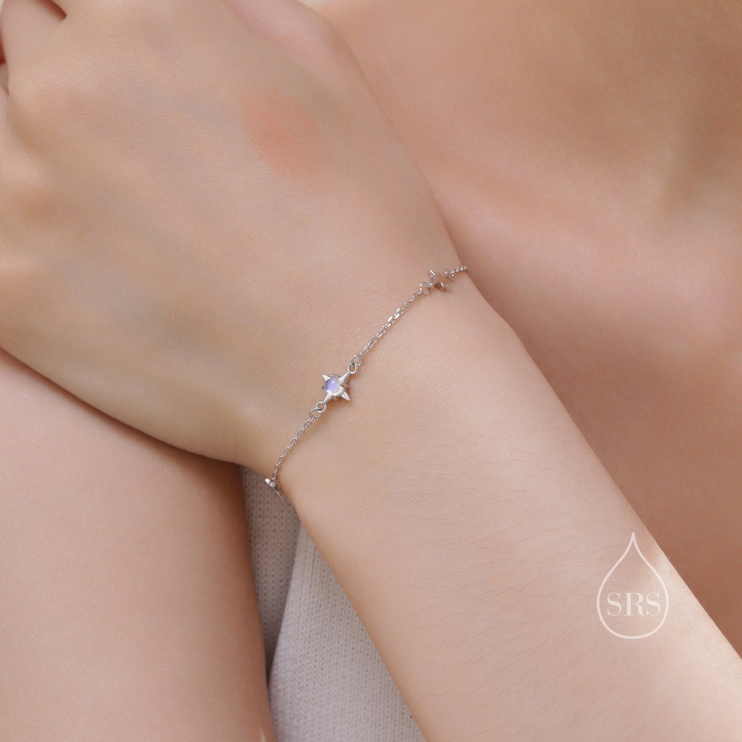 Moonstone Starburst Gemstone Bracelet