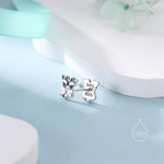 Schnauzer Dog Stud Earrings in Oxidised Sterling Silver, Dog Earrings, Animal Earrings, Pet Lover