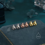 Tiny Sitting Frog Stud Earrings in Sterling Silver, Tree Frog Earrings, Silver or Gold or Rose Gold, Rain Forest Frog Nature Inspired