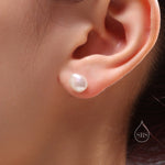 Keshi Pearls Stud Earrings in Sterling Silver, Baroque Pearl Earrings, Genuine Freshwater Pearls Earrings, Simple and Minimalist,