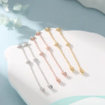 Starburst CZ Dangle Chain Stud Earrings in Sterling Silver, Silver, Gold or Rose Gold, North Star Earrings, Star Ear Jacket