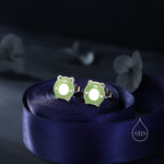 Cute Enamel Frog Stud Earrings in Sterling Silver, Kawaii Frog Earrings, Forest Frog Nature Inspired