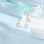 Sterling Silver Tiny Giraffe Stud Earrings - Silver, Gold or Rose Gold - Cute, Fun, Whimsical and Pretty Jewellery