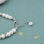 Freshwater Pearl and Silver Bead Bracelet