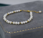 Freshwater Pearl and Silver Bead Bracelet