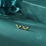 Sycamore Seed Stud Earrings in Sterling Silver, Nature Inspired Leaf Earrings - Maple Leaf Earrings, Silver Gold or Rose Gold