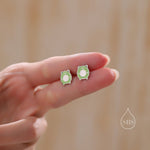 Cute Enamel Frog Stud Earrings in Sterling Silver, Kawaii Frog Earrings, Forest Frog Nature Inspired