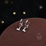 Llama Huggie Hoop Earrings in Sterling Silver, Alpaca Huggie Hoops, Silver or Gold, Detachable Llama Alpaca Earrings