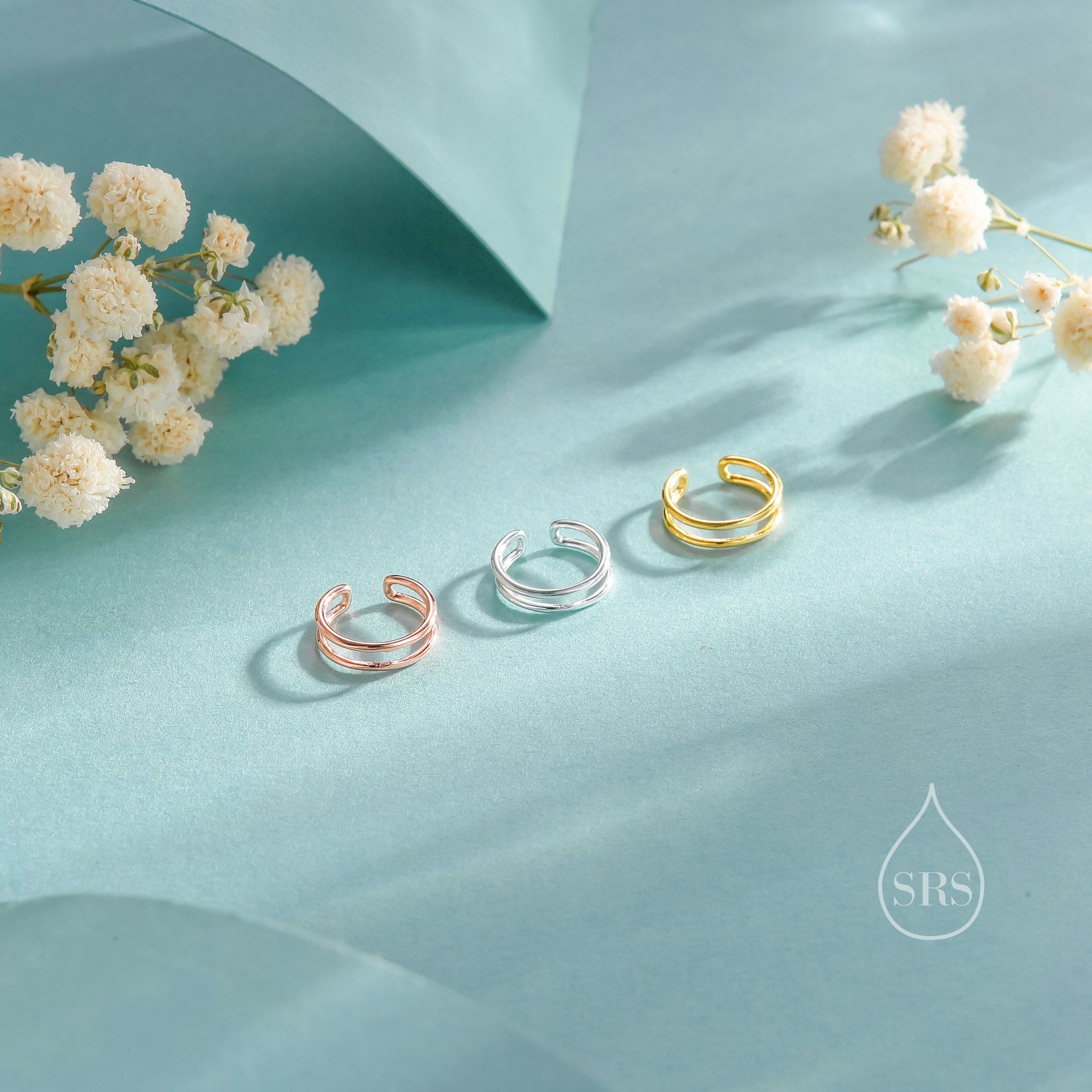 Minimalist Sterling Silver Ear Cuff, Double Bar Ear Cuff, Simple and Minimalist