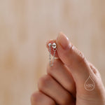 Ball Chain Earrings in Sterling Silver, Silver or Gold, Tiny Ear Jacket, Dainty Jewellery