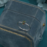 Black Opal Oval Ring in Sterling Silver, US 5 - 8, Lab Created Black Opal Stone Ring, Simulated Black Opal Ring