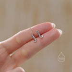 Octopus Tentacle Stud Earrings in Sterling Silver, Silver or Gold, Dainty Earrings, Nature Inspired Animal Earrings, Stacking Earrings