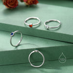 Sterling Silver Very Tiny CZ Heart Ring, Adjustable Size, Small Heart Ring, Tiny Heart Ring, Tiny CZ Heart Ring