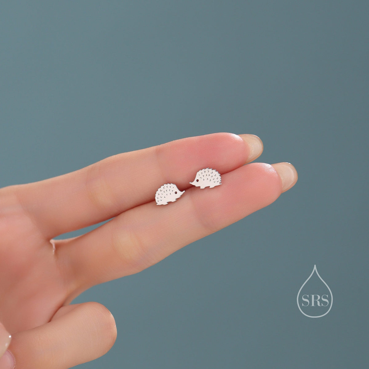 Hedgehog Stud Earrings in Sterling Silver, Silver or Gold, Hedgehog Earrings, Nature Inspired Animal Earrings