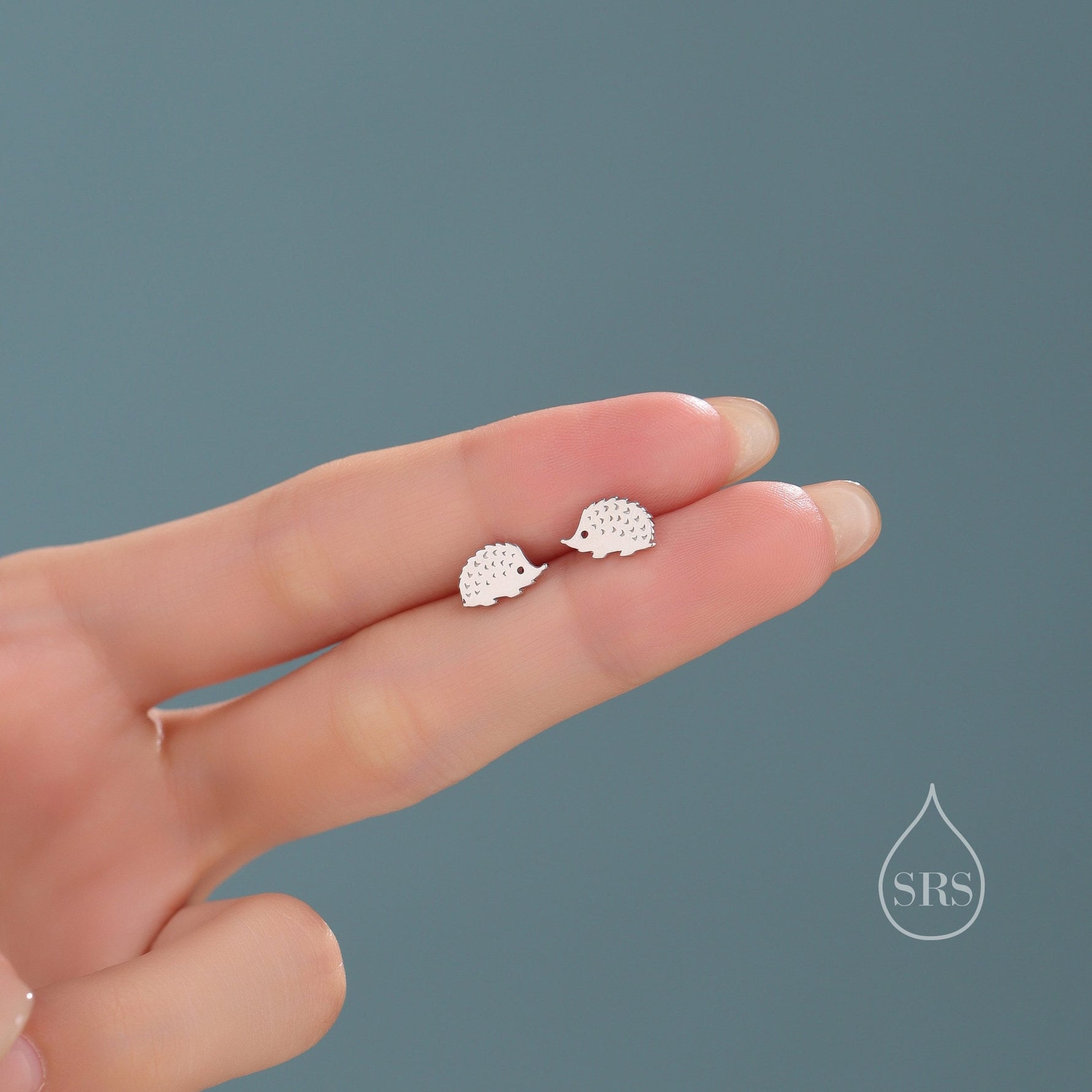 Hedgehog Stud Earrings in Sterling Silver, Silver or Gold, Hedgehog Earrings, Nature Inspired Animal Earrings