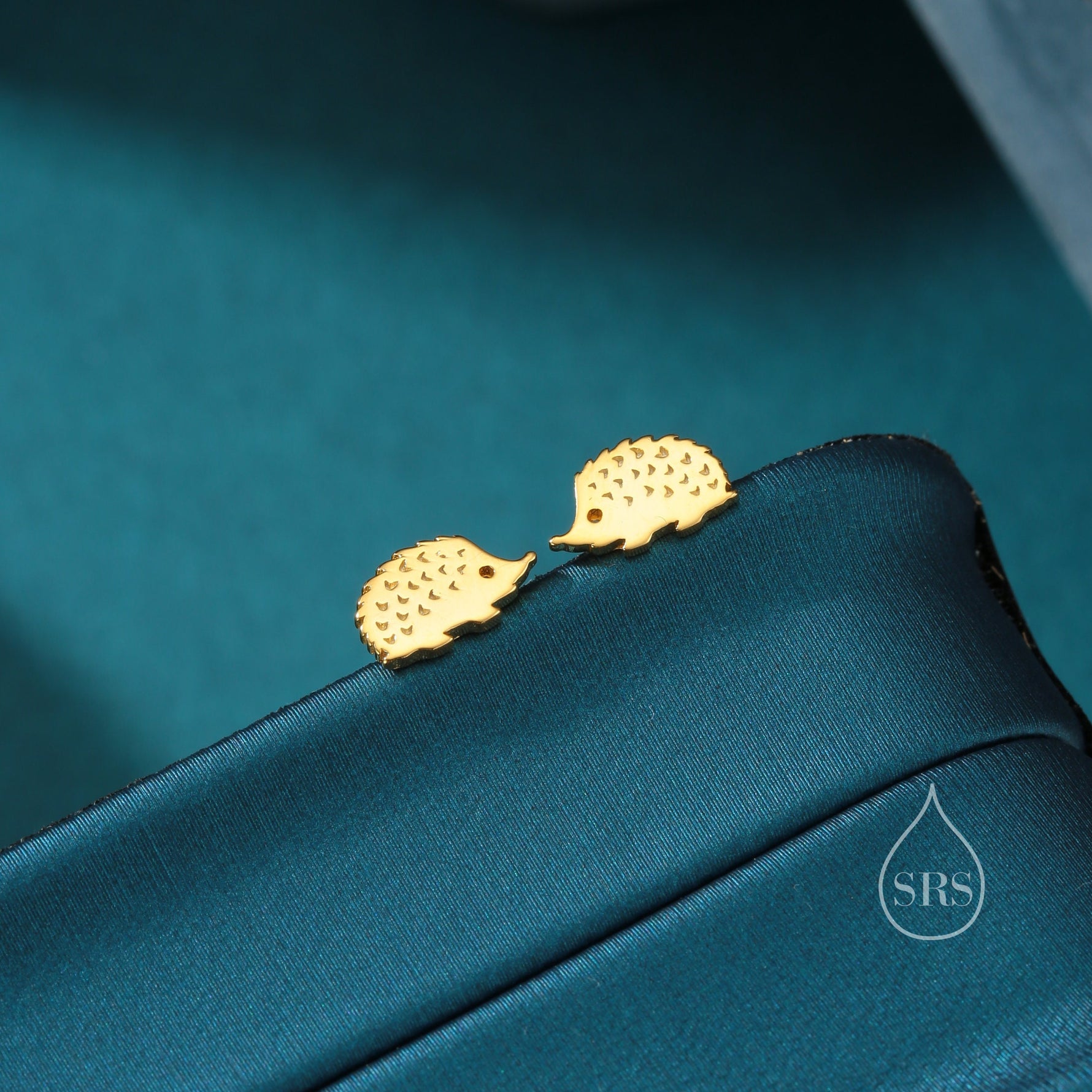 Hedgehog Stud Earrings in Sterling Silver, Silver or Gold, Hedgehog Earrings, Nature Inspired Animal Earrings