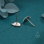 Hedgehog Stud Earrings in Sterling Silver, Silver or Gold, Hedgehog Earrings, Nature Inspired Animal Earrings