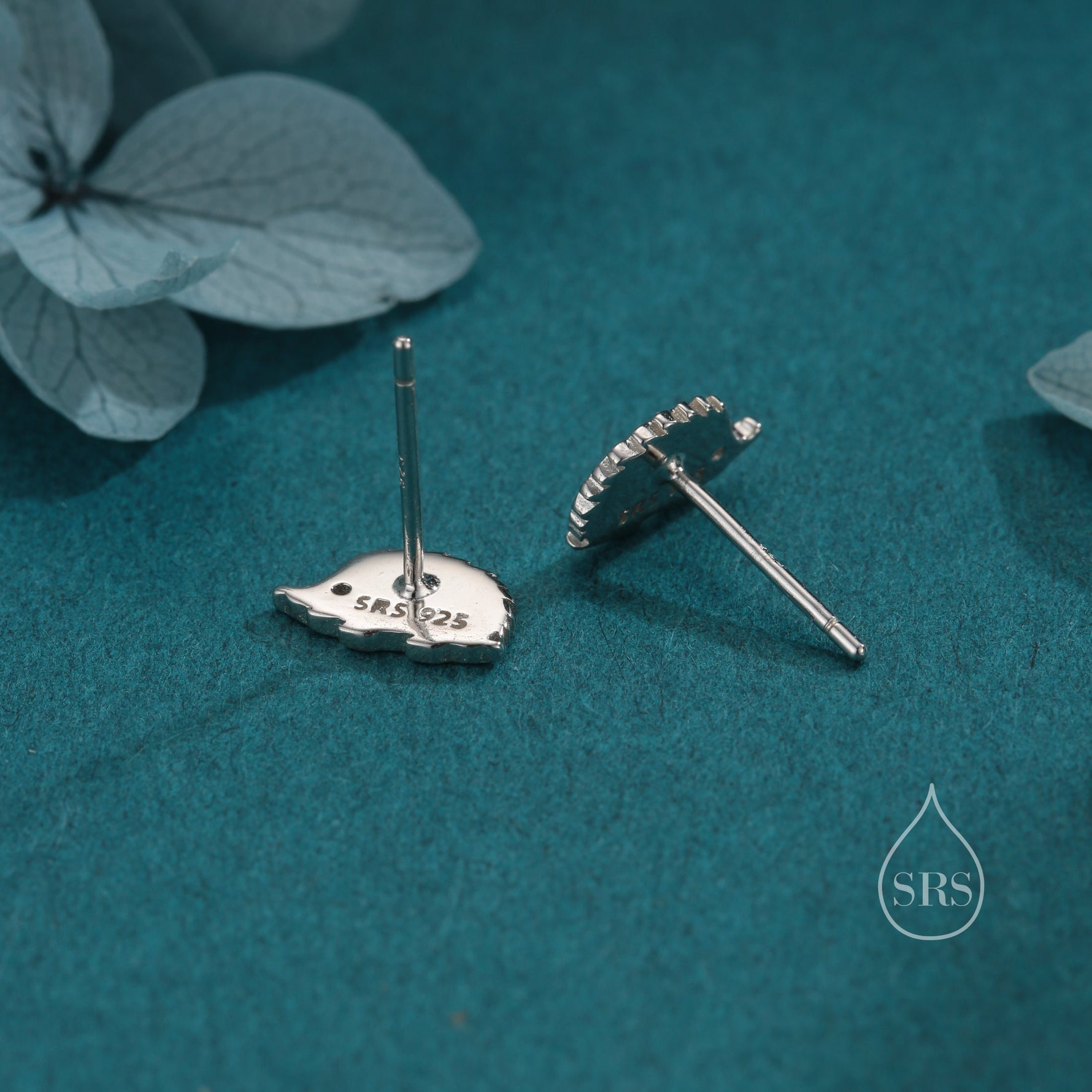 Hedgehog Stud Earrings in Sterling Silver, Silver or Gold, Hedgehog Earrings, Nature Inspired Animal Earrings