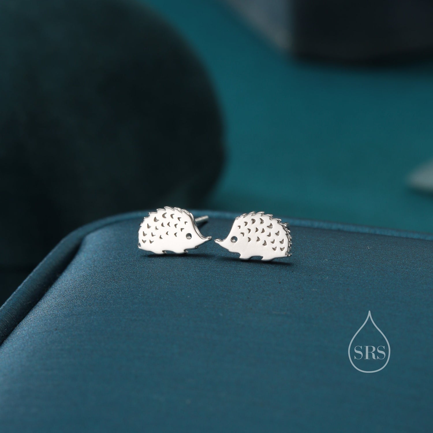 Hedgehog Stud Earrings in Sterling Silver, Silver or Gold, Hedgehog Earrings, Nature Inspired Animal Earrings