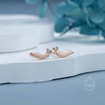 Extra Tiny Slug Stud Earrings in Sterling Silver, Silver or Gold or Rose Gold, Cute Insect Bug Earrings