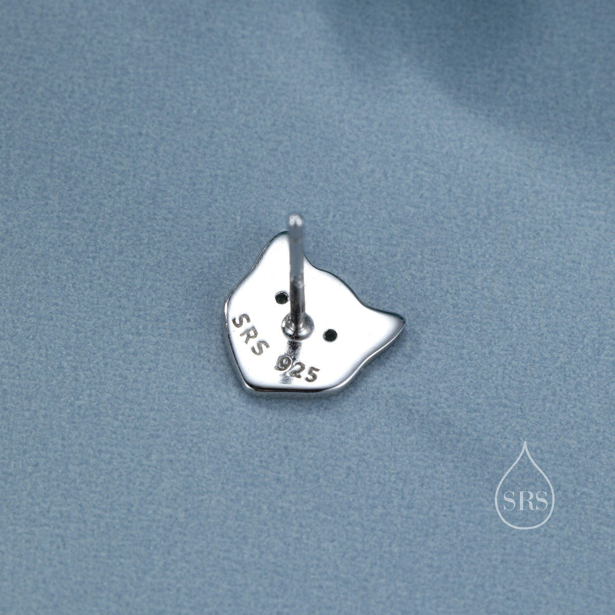 Leopard Stud Earrings in Sterling Silver, Silver or Gold, Leopard Face Earrings, Animal Earrings, Nature Inspired